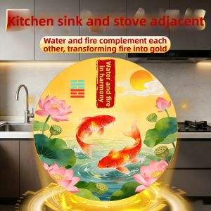 FENGSHUIGE | Feng Shui Lotus and Carp Wall Sticker
