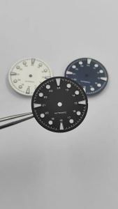 Goutent 28.6mm 24‑Hour Watch Dial & Hands Set Green Luminous Fit NH35 NH36 ETA2824 2836 Miyota 8215 821A Movement Watch Kit
