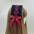 1 ชิ้นผู้หญิงน่ารักลูกไม้ Gothic Lolita Headband Headdress อะนิเมะแม่บ้านคอสเพลย์ KC อุปกรณ์เสริมผม Headwear Headpiece คลิปผม. 