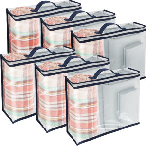 6 Packs Bed Sheet Storage Bags: A Durable & Waterproof Solution