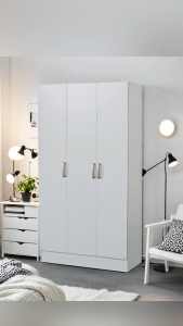 FAST SHIPPING COCO 3 Door wardrobe / 2 Door Wardrobe / affordable Wardrobe Cabinet / Wooden 2-door wardrobe / Space-Saving Wardrobe / Solid wood wardrobe / Storage Cabinet / ready Stock