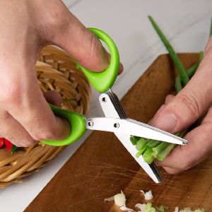 3/5 Blade Multi-function Scissors Kitchen Vegetable Scissors Scallion Cutter