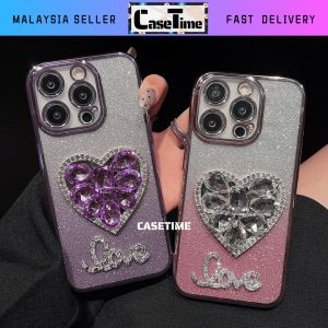 HONOR X6 X6b X7b X7c X7d X8 X8b X8c X9 X9a X9b X9c 70 90 200 400 Pro Smart Lite 4G 5G 2 in 1 gradient transparent shining diamond love phone case casing cover 手机壳