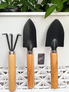 Bộ 3 Món Cuốc Xẻng Mini Cầm Tay Cán Gỗ Chuyên Dùng Bộ Dụng Cụ Xới Đất Trồng Cây Nhỏ Gọn Chăm Sóc Cây Cảnh Tiện Lợi Đa Năng