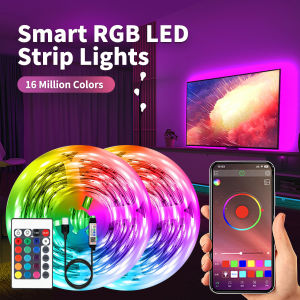 RGB LED Strip LightsSmartWirelessMusic Sync Color Changing Indoor/Outdoor Decor for BedroomKitchenParty and More USB Powe