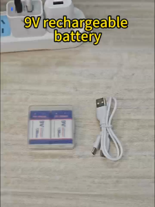 YOPPEN 9V Rechargeable Battery 1300mAh High Quality Power Smart Tag with Type-C Charging Cable & Box