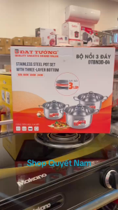 Bộ Nồi Inox Đạt Tường DTBN1D-05 - size 18cm 20cm 24cm