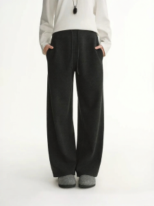 DUSHU | High Waist Belted Warm Stretchy and Comfy Winter Pants