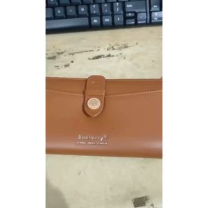 DOMPET WANITA PANJANG COKLAT STANSI KULIT WA1038B7 BRANDED PREMIUM RESLETING KEKINIAN KARTU ATM KOIN