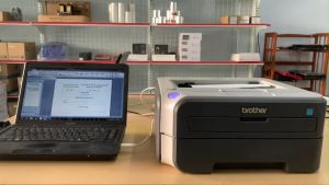 Brother 2140 : card in mạch usb formater tháo máy