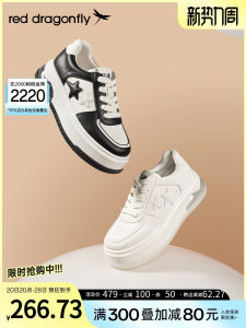 Red Dragonfly Womens Star Embroidery Thick Bottom Sports Sneakers Color Block Casual Shoes Breathable Mesh Upper Shoes