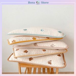 Gối cho bé chần bông cotton phong cách Hàn Quốc thoáng mát thấm hút mồ hôi