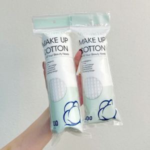 100pcs Soft and Breathable Circular Makeup Remover Pads Double-Sided Pearl Textured Cotton Pads Used for Daily Facial Cleaning