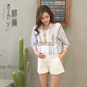 Casual Mummy Shorts Soft Breathable Nursing Women Bottom Comfy Skin-friendly Maternity Short Pants Cotton Linen Adjustable Pregnancy Pants Women Abdominal Pants Ready Stock 329900