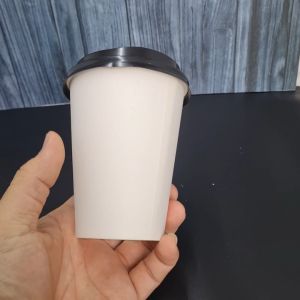 Paper hot cup 9 oz + TUTUP / gelas kopi kertas / Paper Hot Cup Polos 9 Oz 220ml/papercup gelas panas isi 50 pcs /coffee cup / tea cup / gelas kertas tebal anti bocor