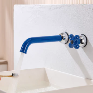 AZOS | Vòi Rửa Treo Tường Qua Tường Nước Lạnh và Nóng Mẫu Kẹo Sắc Màu Đồng