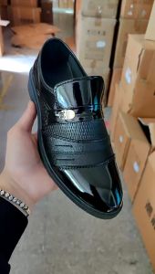 Fashion Men Black Leather Office Shoes: British Style & Formal Business Casual
