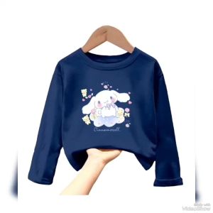 Atasan Kaos Anak Perempuan Lengan Panjang CINNAMOROLL Untuk Usia 1-12 Thn
