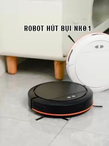 Robot hút bụi lau nhà NK01 tự động sạc pin lực hút 4000pa hút cực mạnh chống rơi chống va đập