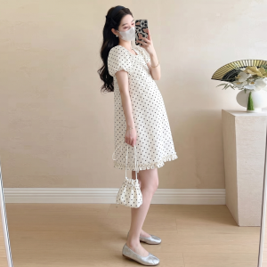 French Stylish Pregnant Wear Dress