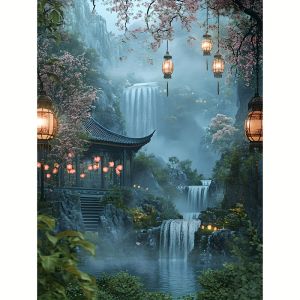 Jigsaw Puzzle for Adults 500/1000/1200/2000Pieces Enchanted Forest Waterfall Scenery DIY Craft Home Wall Decoration Gift Idea