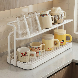 MINGZHIYIFAN | Double Layer Organizer Shelf