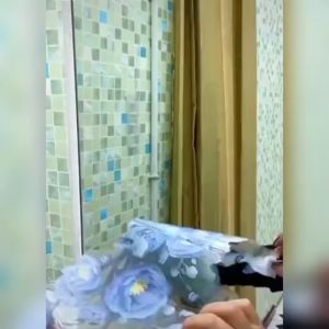 Tranh decal trang trí bình hoa nổi 3d sẵn keo bóc dán  tranh con vật  tranh nổi trẻ em.