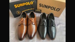 Giày Tây Nam Da Bò SUNPOLO SPH427 (Đen Nâu)