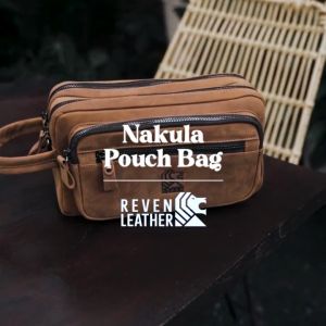 Pouch Bag Pria Kulit Sapi Men Handbag Golf Clutch Leather Reven Nakula