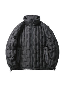 Wukong Available Winter New National Standard 90 Velvet Stand-up Collar down Jacket Male and Female Trendy Brand Niche Bubble Texture Cotton Coat Jacket