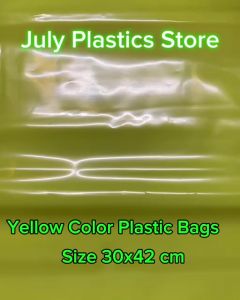 July Plastics ถุงเก็บของสีเหลือง 30x42 cm (Yellow)คุณภาพสูง 20 ใบ/แพ็ค ประหยัดพื้นที่