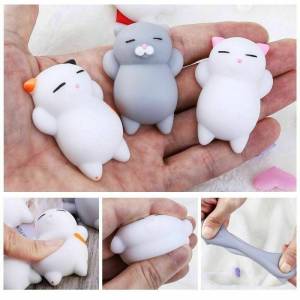5pcs Cute Cute Pet Animal Soft Rubber Pinch Music Stress Relieving and Releasing Super Cute Tuanzi Rebound Childrens Pocket Toy