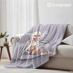 Beast Kingdom | Anime Girl Character Soft Warm Flannel Blanket Lightweight Cozy Christmas Halloween Home Decor Room