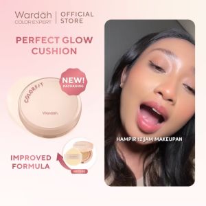 Wardah Colorfit Perfect Glow Cushion 15 g - Medium-High Coverage Hingga 12 Jam Dengan SPF 40 PA - Dilengkapi Dengan Glow Perfecting Pigment & Skincare-infused CICA + Hydra ß-Glucan - Hasil Akhir Glowing - Makeup