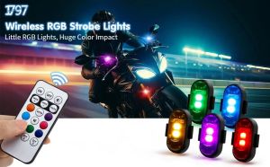 2/4/6/8 pcs LED Aircraft Strobe Lights Remote Control 8 Colors Anti-Collision LED Lights for Car Motorcycle Drone Aircraft Bike