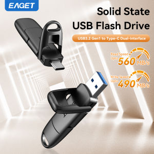 EAGET SU50 USB3.2 & Type-C Dual-Port Solid State Flash Drive 512GB 1TB 2TB 560MB/s Read Portable High-Speed USB Drive