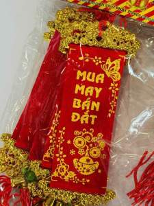 Set 10 liễn treo mai đào trang trí tết