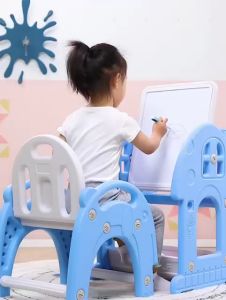 Kids Drawing Board 3 in 1 Foldable Easel with Storage Shelf Cheap Learning Toy for Toddlers Ready Stock