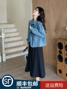 Blue Traditional Chinese Style Button up Denim Jacket Womens Loose Fashionable Top Spring Autumn New Arrival Small Size