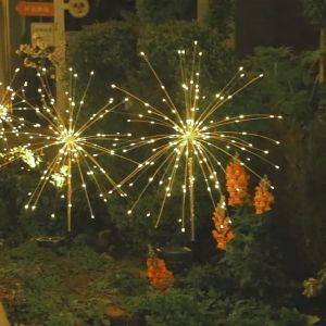 Solar Firework Light 120/200 Lights Outdoor Waterproof Fairy Lighting Christmas Decoration