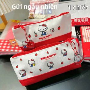 joytop | Sanrio Hello Kitty Canvas Văn Phòng Phẩm Túi Kawaii Đa Năng Đựng Bút Chì Để Bàn Chăm Sóc Da Túi Bảo Quản Cho Bạn Bè Quà Tặng