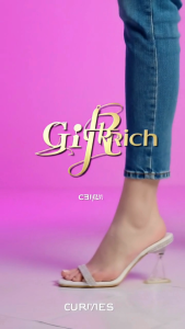 (แบรนด์ไทย) GiftRich No.08 รองเท้าส้นสูง (ส้นใสแชมเปญ)