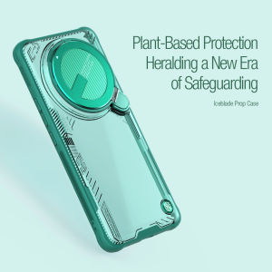 Nillkin กระเป๋าใส่กล้องขาตั้งโลหะเคสสำหรับ Xiaomi 14 Ultra ฝาหลังพร็อพใบพัดภูเขาน้ำแข็งแข็งแบบใสเฉียบ