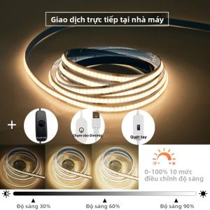 5V USB COB Dây Đèn LED Ánh Sáng 5M Có Thể Điều Chỉnh Độ Sáng Cảm Biến Cảm Ứng Công Tắc Quét Tay Điều Khiển Phòng Tivi Nền Trang Trí Linh Hoạt Chống Thấm Nước