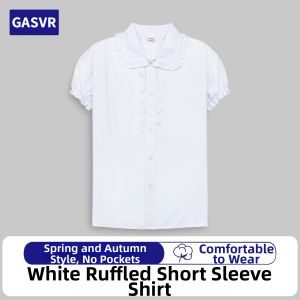 Gasvr | Long Sleeve White Shirt for Boys School Uniform and Performance Wear
