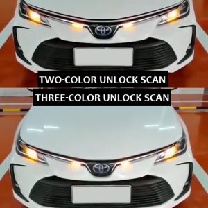 2Pcs Led Car DRL Daytime Running Lights Waterproof Auto Headlight Sequential Turn Signal Yellow Flow Day Light Decorative Lamp