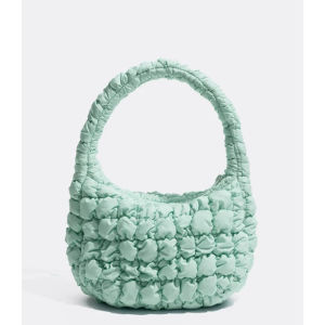Folded Cloud Shape Womens Bag Embroidered Mint Green Spring Summer New Korean Version Star High Level Single Shoulder Handbag