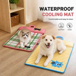 Teekland Bed Dog Cooling Bed Waterproof Washable Summer Ice Cat Bed Dog Sleeping Ice Mattress Natural Cooling Safe and Harmless Comfortable Mattress