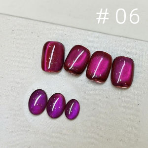 Mianel 10ml Brown Blue Cat Eye Gel Nail Polish 2025 Autumn Popular Flash Mint Chocolate Blue Light Glass Beads Nails For Fall