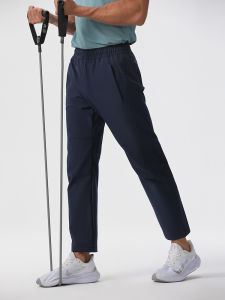 Dongchen Pfie Mens Casual Pants Fashionable Outdoor Windproof Straight Leg Long Trousers Polyester Fiber Fleece Lined Slim Fit